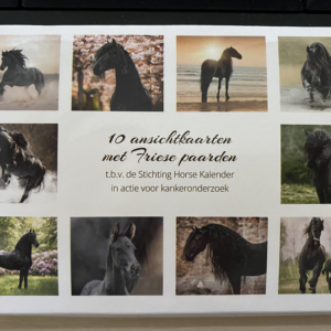 Set van 10 ansichtkaarten met Friese paarden